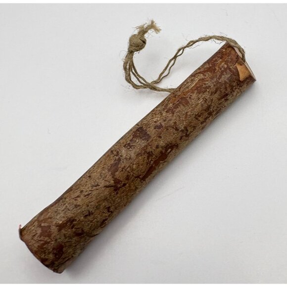 Wooden Carved Santa Face Christmas Tree Ornament Rustic Folk Art Hand Painted - Picture 3 of 8